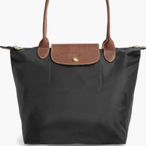 Black Tote with Brown Trim - Classic Everyday Women's Tote